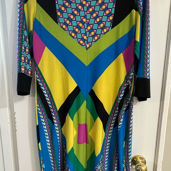 SOHO Apparel Bold Boatneck Stretch Shift Dress - Picture 3 of 4